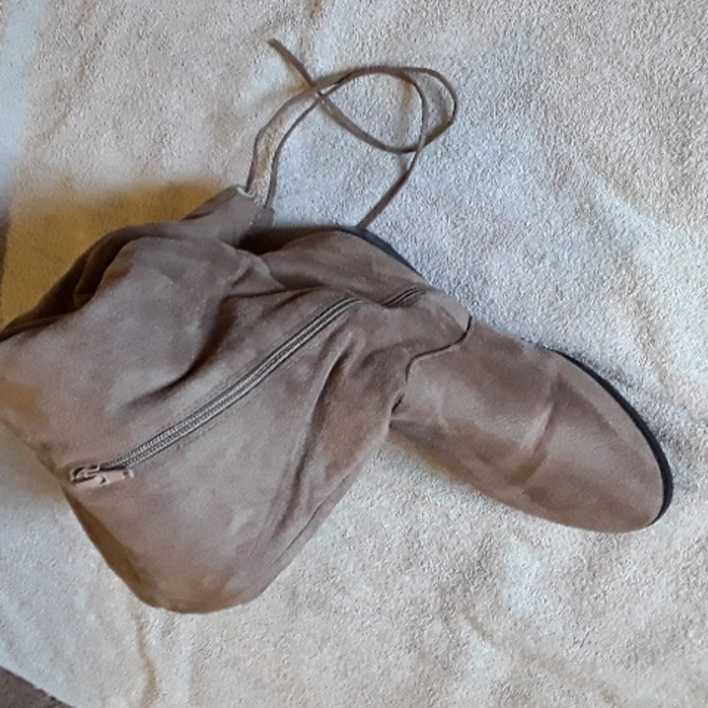 Knee high suede boots